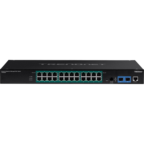 TRENDnet 26-Port Industrial Gigabit L2 Managed PoE+ Rackmount Switch