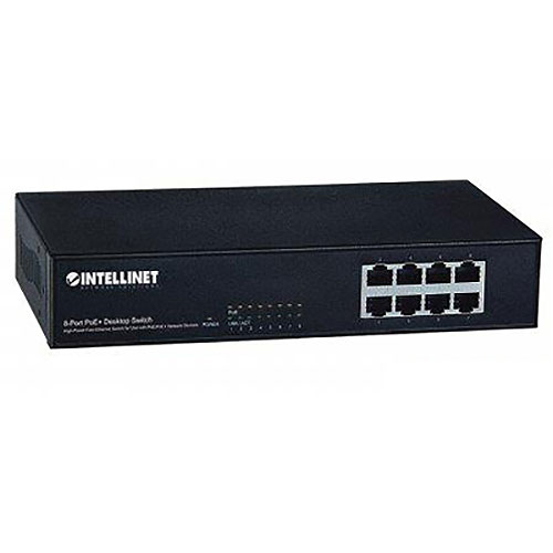 Intellinet Network Solutions 560764 8-Port Fast Ethernet Poe+ Switch, 140w