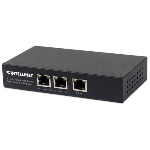 Intellinet 2-Port Gigabit High-Power PoE+ Extender Repeater