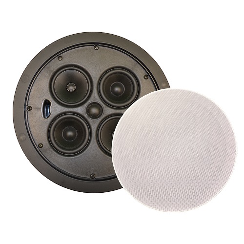 Speco SP6CSL 3-Way Ultra Slim Enclosed In-Ceiling Speaker with Magnetic Grille