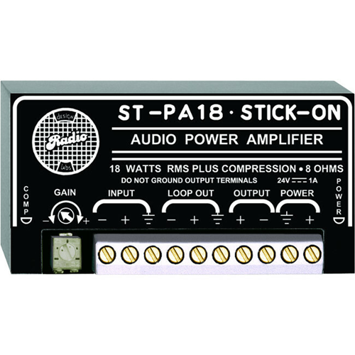 RDL Stick-On ST-PA18 Amplifier - 18 W RMS - 1 Channel