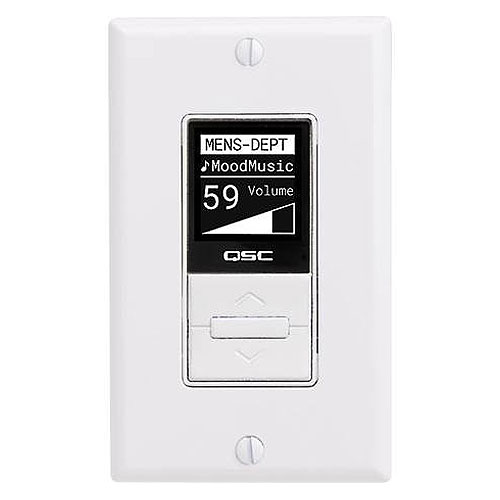 QSC MP-MFC Wall Controller, In-wall Source selector & Volume Control for QSC MP-M mixers, White