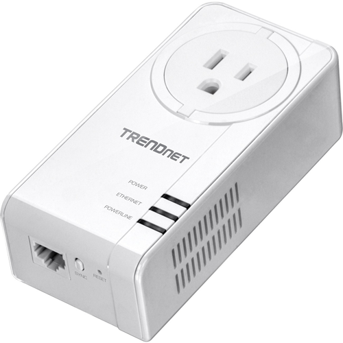 TRENDnet Powerline 1300 AV2 Adapter with Built-in Outlet