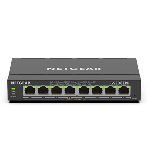 Netgear 8-Port Gigabit Ethernet PoE+ Smart Managed Plus Switch