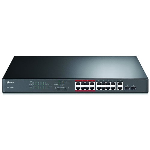 TP-Link 16-Port 10/100Mbps + 2-Port Gigabit Unmanaged PoE Switch