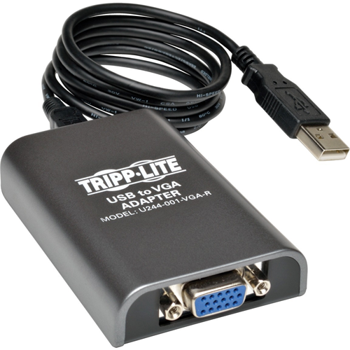 Tripp Lite USB 2.0 to VGA Dual Multi-Monitor External Video Graphics Card Adapter 1080p 60Hz