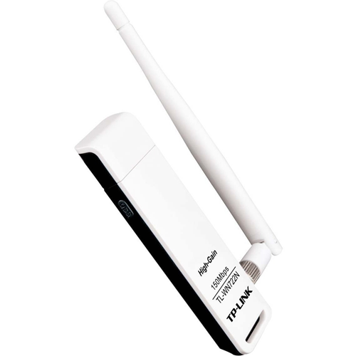 TP-LINK TL-WN722N Wireless N150 High Gain USB Adapter,150Mbps, w/4 dBi High Gain Detachable Antenna, IEEE 802.1b/g/n, WEP, WPA/WPA2