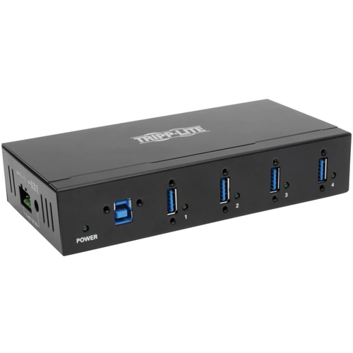 Tripp Lite 4-Port Industrial USB 3.0 SuperSpeed Hub 15KV ESD Immunity Metal