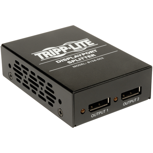 Tripp Lite 2-Port Displayport Multi Display Splitter Expander Booster TAA