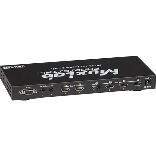 MuxLab HDMI 4×2 Matrix Switch, 4K-UHD