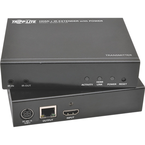 Tripp Lite HDBaseT HDMI Over Cat5e Cat6 Cat6a Extender Kit with Power / IR Control 4K x 2K @ 24/30Hz 100m 328ft