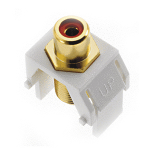 Legrand-On-Q Red RCA to F-Connector Keystone Insert, Black (M20)