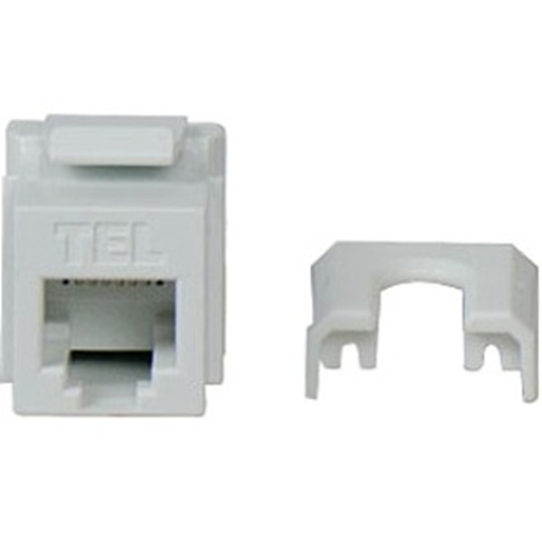 Legrand-On-Q Quick Connect RJ25 6P6C Telephone Keystone Insert, 10-Pk, White