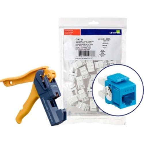 Leviton eXtreme Cat 6 Component-Rated UTP QuickPort Jack, blue