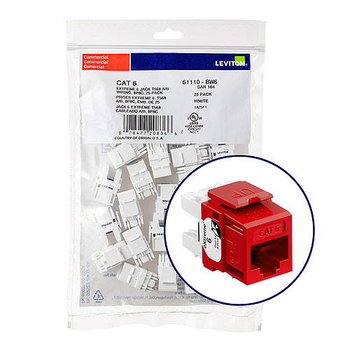 Leviton eXtreme 6+ Component-Rated Keystone Jack