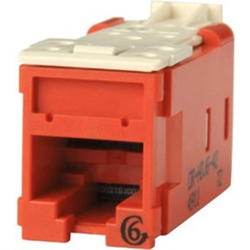 Ortronics Clarity Cat6 High Density Jack,T568A/B, Red