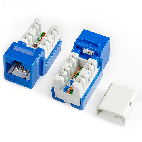 Hyperline Category 6 Keystone Jack RJ45, 110 IDC, White