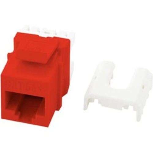 Legrand-On-Q Quick Connect Cat 5e RJ45 Keystone Insert, Red (M10)