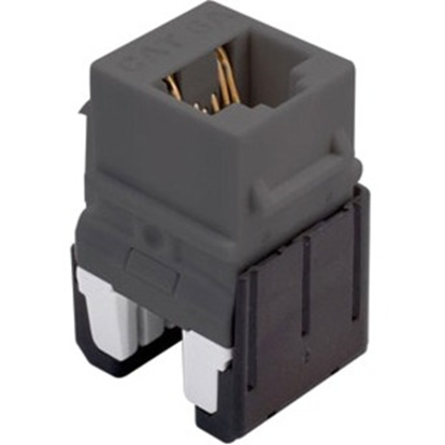 Legrand-On-Q Quick Connect Cat 6a RJ45 Keystone Insert, Gray (M10)