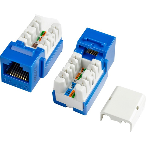 Hyperline Category 5e Keystone Jack RJ45, 110 IDC, White