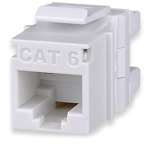 Cat6 Mt HD Keystone Jack - White