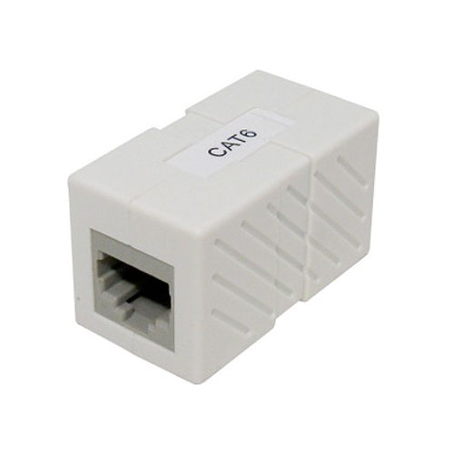 Vertical Cable CAT6 Inline Coupler, White