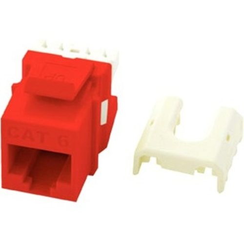 Legrand-On-Q Quick Connect Cat 6 RJ45 Keystone Insert, Red (M10)