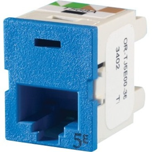 On-Q Clarity 5E TracJack, T568A/B, 180 Degree, Dk Blue