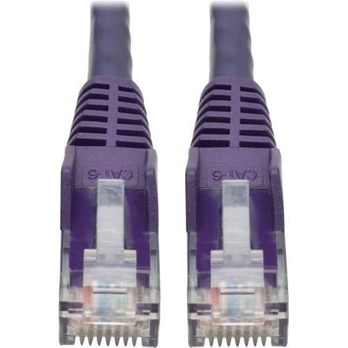 Tripp Lite 2ft Cat6 Snagless Molded Patch Cable UTP Purple RJ45 M/M 2'