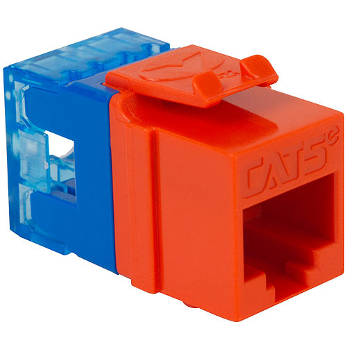 ICC IC107F5COR CAT5e RJ45 Keystone Jack for HD Style, 25-Pack, Orange