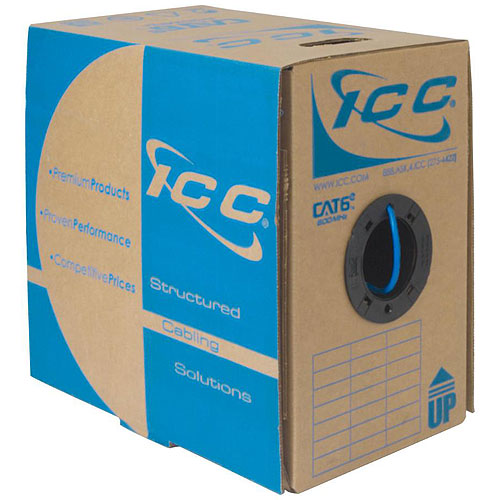 ICC ICCABP6EGN C6e 600 UTP Sld Cbl, 23g, 4p, CMP, 1k, Gn