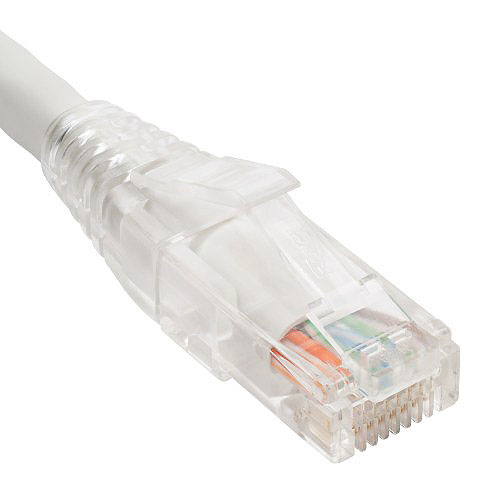 ICC ICPCST07WH Patch Cord, CAT6, Clear Boot, 7' Wh