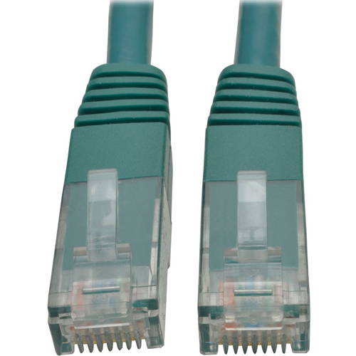 Tripp Lite 10ft Cat6 Gigabit Molded Patch Cable RJ45 M/M 550MHz 24AWG Green