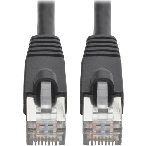 Tripp Lite Cat6a Snagless Shielded STP Patch Cable 10G, PoE, Black M/M 10ft