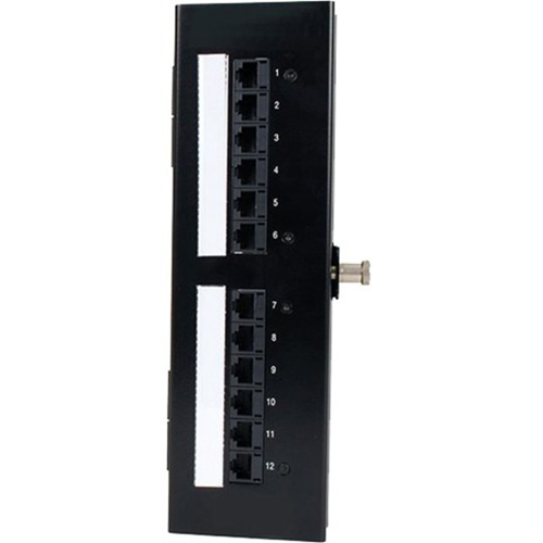 OCC Wall Mount Patch Panel, 568A/B Wired, 12-port, 89D Bracket