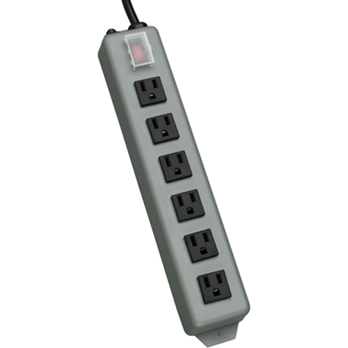 Tripp Lite Waber Power Strip 120V 5-15R 6 Outlet Metal 15' Cord 5-15P