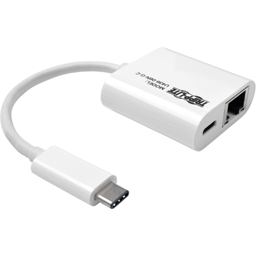 Tripp Lite USB-C to Gigabit Ethernet Network Adapter w/ USB-C Charging Port