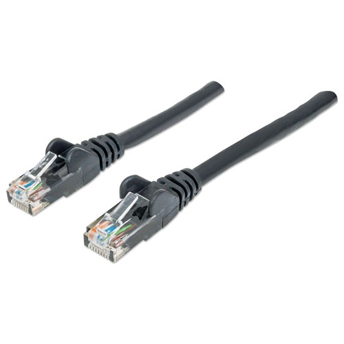 Intellinet Network Patch Cable, Cat6, 2m, Black, CCA, U/UTP, PVC, RJ45, Gold Plated Contacts, Snagless, Booted, Lifetime Warranty, Polybag