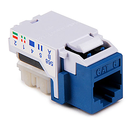 HellermannTyton RJ45FC6-BLU Cat 6a Modular Shielded Jack