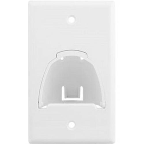 Legrand-On-Q Single Gang Hinged Bullnose Wall Plate, White