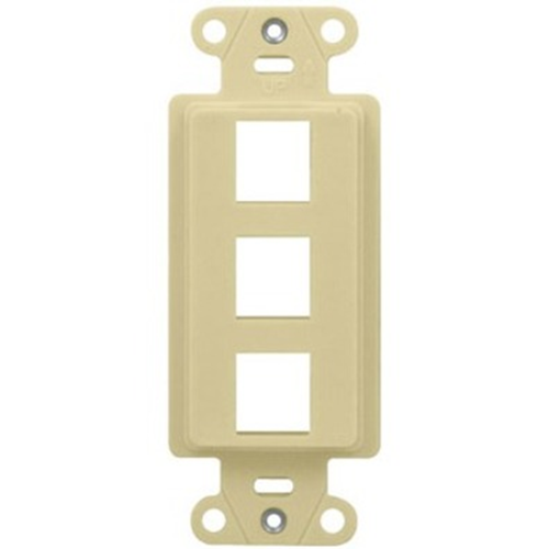 Legrand-On-Q 3-Port Decorator Outlet Strap, Light Almond