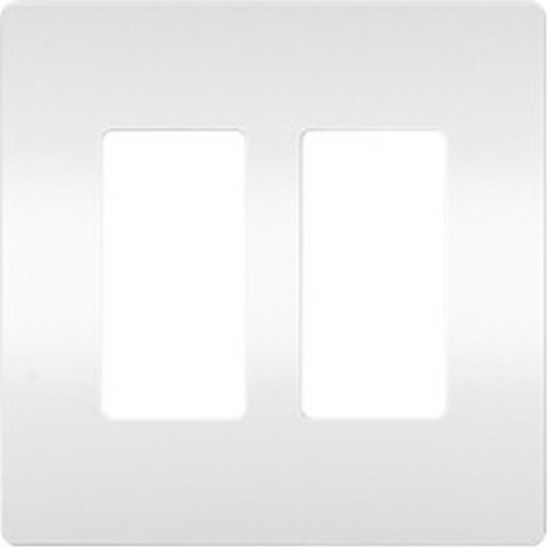 Legrand Two-Gang Screwless Wall Plate, White