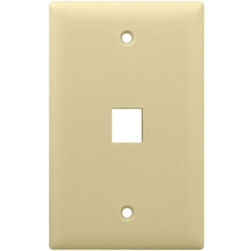 Legrand-On-Q 1-Gang, 1-Port Wall Plate, Light Almond