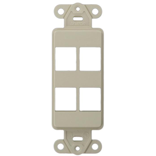 Leviton QuickPort 41642-00T 41644-00T Style Faceplate Insert