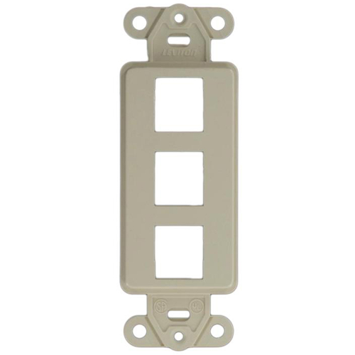 Leviton 41643-00T 3 Sockets Decora Style Faceplate Insert