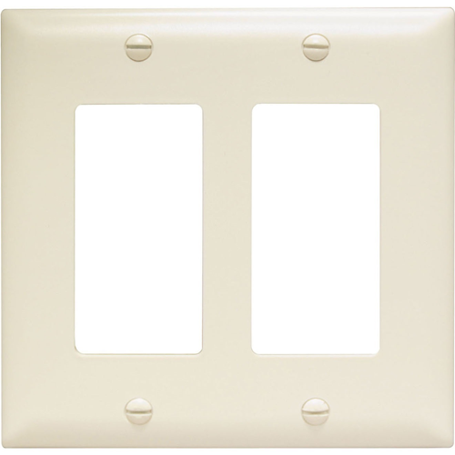 Pass & Seymour Trademaster 2-Gang Decorator Wall Plate, Light Almond (M20)