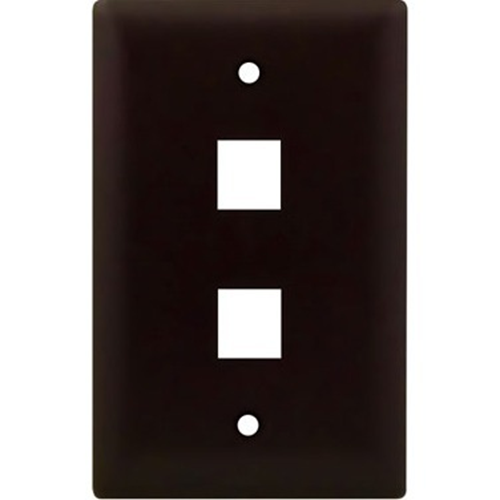 Legrand-On-Q 1-Gang, 2-Port Wall Plate, Brown