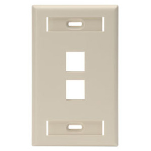 Leviton QuickPort 1 Gang 2 Socket Faceplate