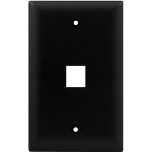 Legrand-On-Q 1-Gang, 1-Port Wall Plate, Black