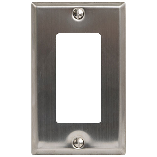 ICC IC107DFSSS Decorex Faceplate with One Insert Space in Single Gang, Stainless Steel